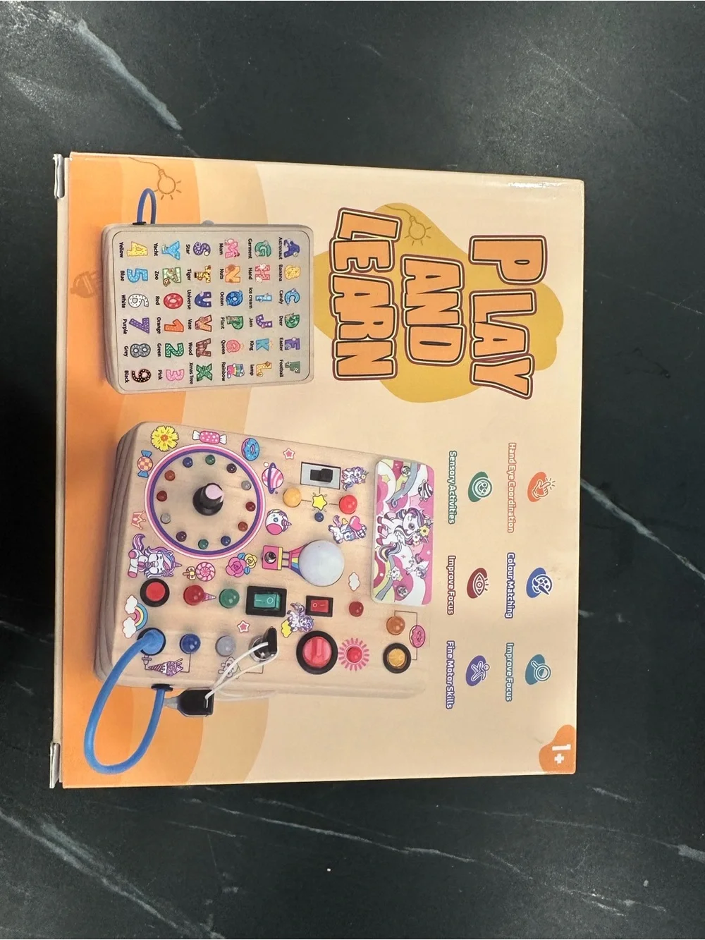 Play and Learn Wooden Activity Board Toy - Pink